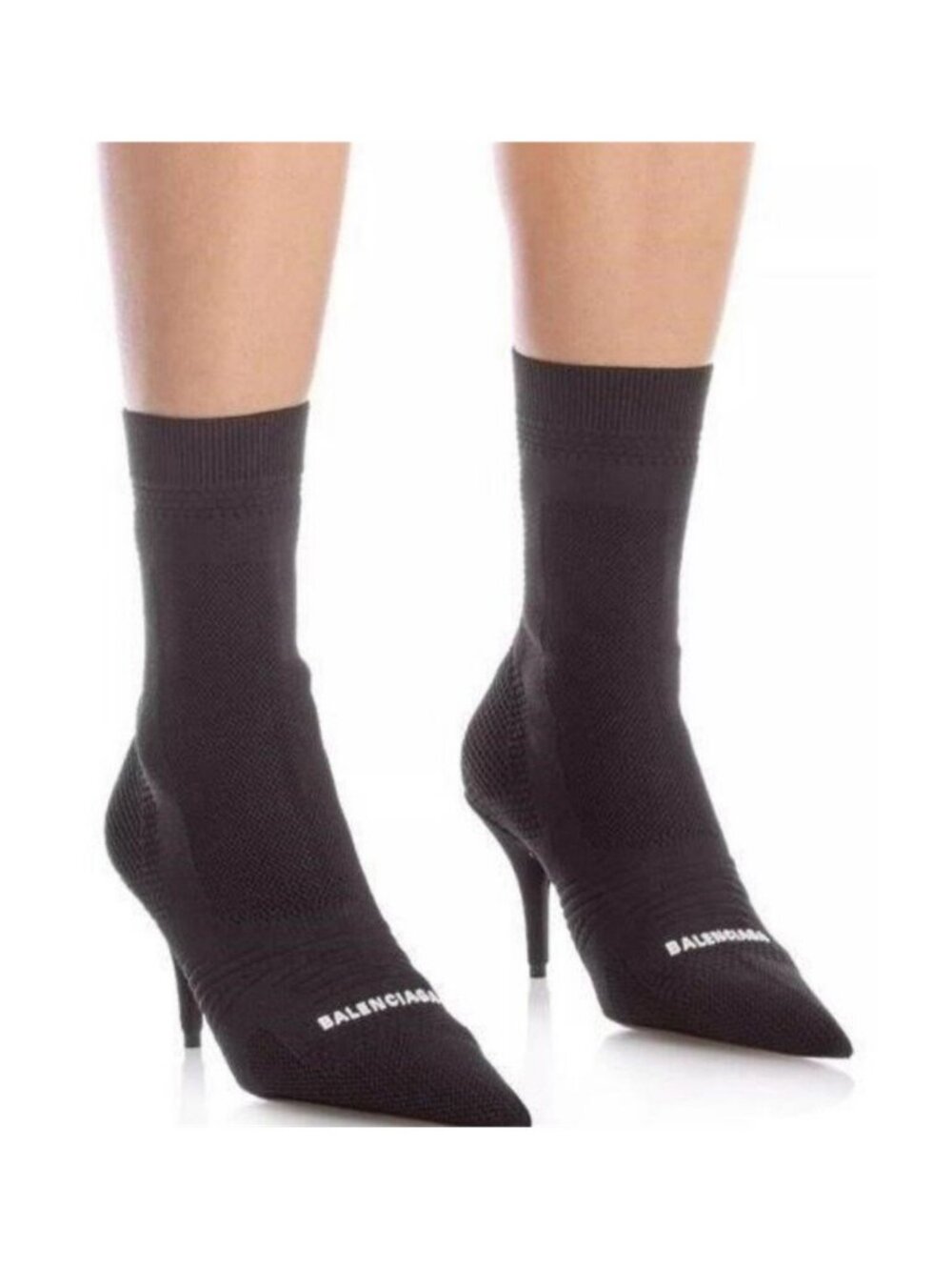 Balenciaga Women’s Knife 20 Knit High Heel Booties–Sleek, Sharp, and Chic!” - Picture 3 of 11